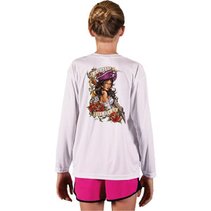 SAND.SALT.SURF.SUN Pirate Girl Youth UPF 50+ UV Sun Protection Performance Long Sleeve T-Shirt