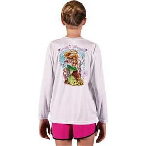 SAND.SALT.SURF.SUN Secretly a Mermaid Youth UPF 50+ UV Sun Protection Performance Long Sleeve T-Shirt