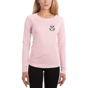 SAND.SALT.SURF.SUN. Sailing Anchor Blue Nassau Women's UPF 50+ UV Sun Protection Performance Long Sleeve T-Shirt