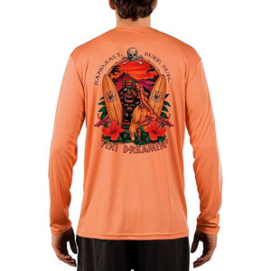 SAND.SALT.SURF.SUN. Tiki Men's UPF 50+ UV Sun Protection Performance Long Sleeve T-Shirt