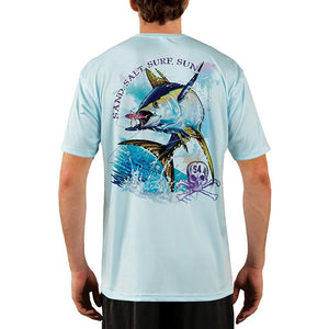 SAND.SALT.SURF.SUN. Tuna Men's UPF 50+ UV Sun Protection Performance Short Sleeve T-Shirt