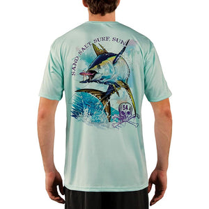 SAND.SALT.SURF.SUN. Tuna Men's UPF 50+ UV Sun Protection Performance Short Sleeve T-Shirt