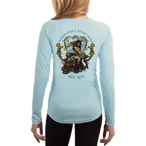 SAND.SALT.SURF.SUN. Pirate Girl Cannon Women's UPF 50+ UV Sun Protection Performance Long Sleeve T-Shirt
