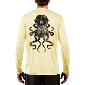 SAND.SALT.SURF.SUN. Vintage Kraken Men's UPF 50+ UV Sun Protection Performance Long Sleeve T-Shirt
