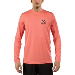 SAND.SALT.SURF.SUN. Sailing Anchor Blue Nassau Men's UPF 50+ UV Sun Protection Performance Long Sleeve T-Shirt