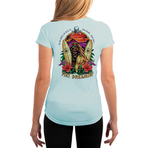 SAND.SALT.SURF.SUN. Tiki Women's UPF 50+ UV Sun Protection Performance Short Sleeve T-Shirt