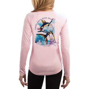 SAND.SALT.SURF.SUN. Tuna Women's UPF 50+ UV Sun Protection Performance Long Sleeve T-Shirt
