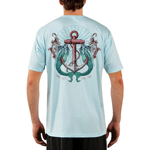 SAND.SALT.SURF.SUN. Sailing Vintage Mermaid Ladies Men's UPF 50+ UV Sun Protection Performance Short Sleeve T-Shirt