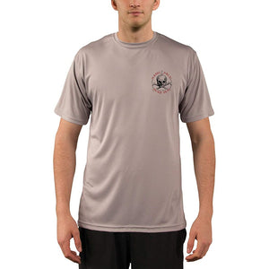 SAND.SALT.SURF.SUN. Pirate Life with Sharks Men's UPF 50+ UV Sun Protection Performance Short Sleeve T-Shirt