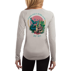 SAND.SALT.SURF.SUN. Mermaid Women's UPF 50+ UV Sun Protection Performance Long Sleeve T-Shirt