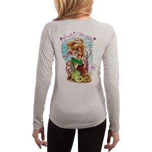 SAND.SALT.SURF.SUN. Secretly A Mermaid (Women's Only) Women's UPF 50+ UV Sun Protection Performance Long Sleeve T-Shir