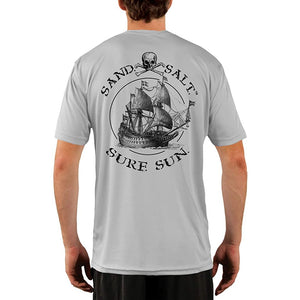 SAND.SALT.SURF.SUN. Vintage Ship Men's UPF 50+ UV Sun Protection Performance Short Sleeve T-Shirt