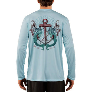 SAND.SALT.SURF.SUN. Sailing Vintage Mermaid Ladies Men's UPF 50+ UV Sun Protection Performance Long Sleeve T-Shirt