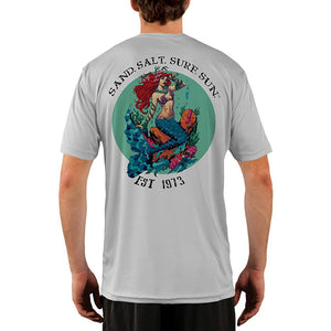 SAND.SALT.SURF.SUN. Redhead Mermaid Men's UPF 50+ UV Sun Protection Performance Short Sleeve T-Shirt