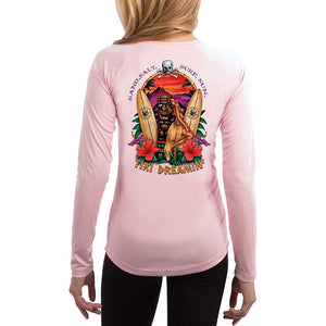 SAND.SALT.SURF.SUN. Tiki Women's UPF 50+ UV Sun Protection Performance Long Sleeve T-Shirt