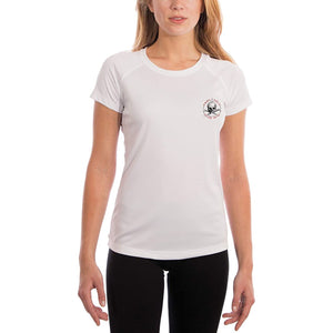SAND.SALT.SURF.SUN. Red Skull Women's UPF 50+ UV Sun Protection Performance Short Sleeve T-Shirt