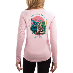 SAND.SALT.SURF.SUN. Mermaid Women's UPF 50+ UV Sun Protection Performance Long Sleeve T-Shirt
