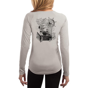 SAND.SALT.SURF.SUN. Forbidden Ship Women's UPF 50+ UV Sun Protection Performance Long Sleeve T-Shirt