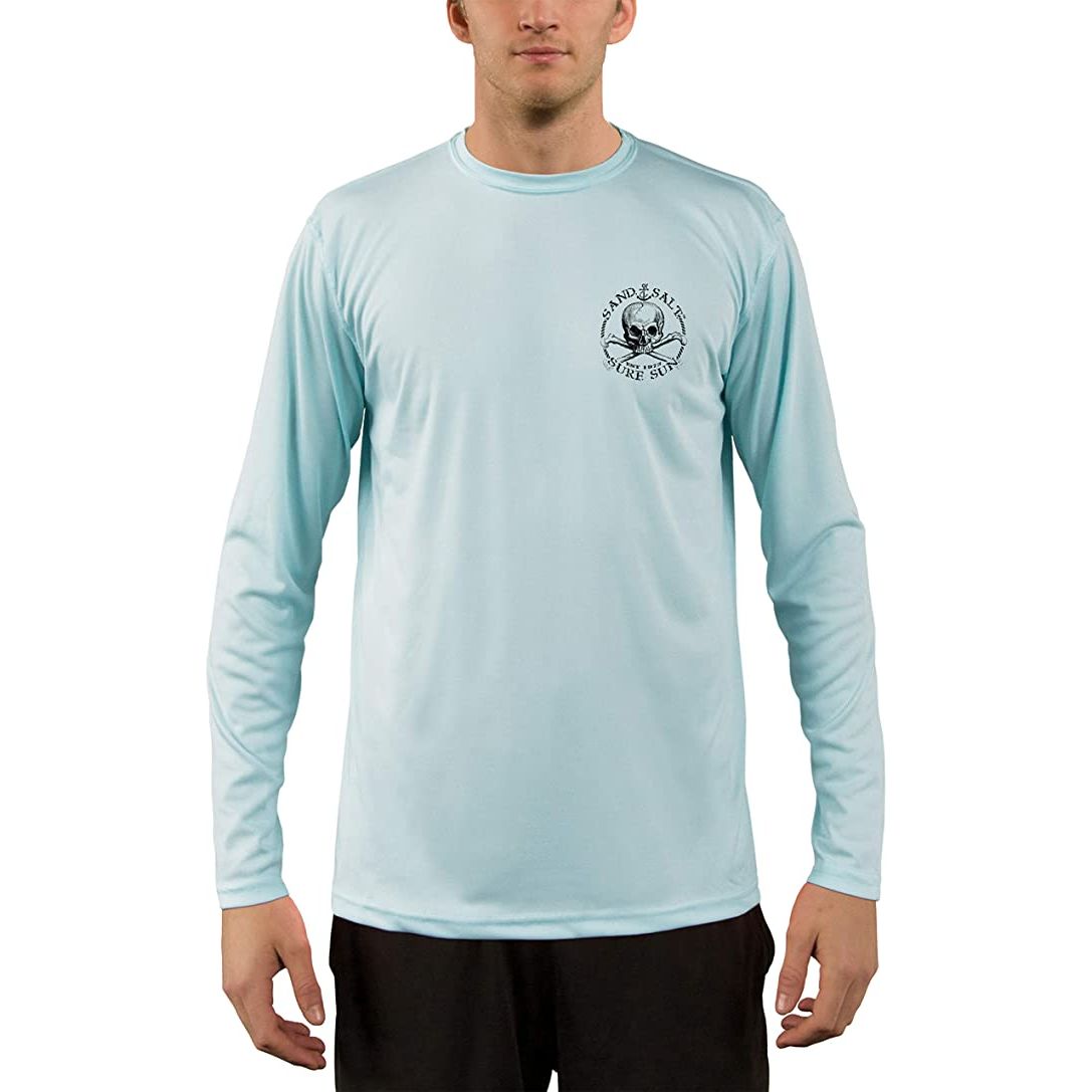 SAND.SALT.SURF.SUN. Vintage Kraken Men's UPF 50+ UV Sun Protection Performance Long Sleeve T-Shirt XX-Large / Pearl Grey