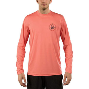 SAND.SALT.SURF.SUN. Pirate Life with Sharks Men's UPF 50+ UV Sun Protection Performance Long Sleeve T-Shirt