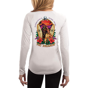 SAND.SALT.SURF.SUN. Tiki Women's UPF 50+ UV Sun Protection Performance Long Sleeve T-Shirt