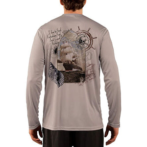 SAND.SALT.SURF.SUN. Forbidden Ship Men's UPF 50+ UV Sun Protection Performance Long Sleeve T-Shirt