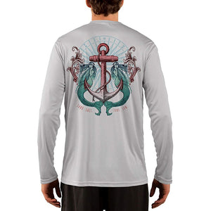 SAND.SALT.SURF.SUN. Sailing Vintage Mermaid Ladies Men's UPF 50+ UV Sun Protection Performance Long Sleeve T-Shirt