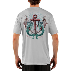 SAND.SALT.SURF.SUN. Sailing Vintage Mermaid Ladies Men's UPF 50+ UV Sun Protection Performance Short Sleeve T-Shirt