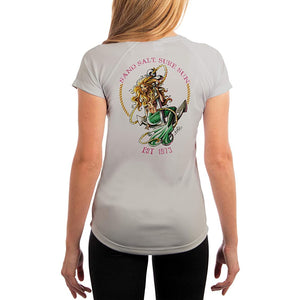 SAND.SALT.SURF.SUN. Mermaid Women's UPF 50+ UV Sun Protection Performance Short Sleeve T-Shirt