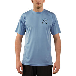 SAND.SALT.SURF.SUN. Sailing Anchor Blue Nassau Men's UPF 50+ UV Sun Protection Performance Short Sleeve T-Shirt