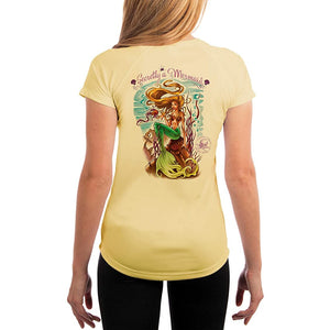 SAND.SALT.SURF.SUN. Secretly A Mermaid (Women's Only) Women's UPF 50+ UV Sun Protection Performance Short Sleeve T-Shirt