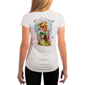 SAND.SALT.SURF.SUN. Secretly A Mermaid (Women's Only) Women's UPF 50+ UV Sun Protection Performance Short Sleeve T-Shirt