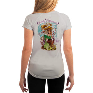 SAND.SALT.SURF.SUN. Secretly A Mermaid (Women's Only) Women's UPF 50+ UV Sun Protection Performance Short Sleeve T-Shirt