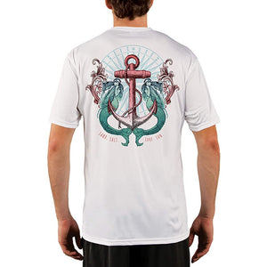 SAND.SALT.SURF.SUN. Sailing Vintage Mermaid Ladies Men's UPF 50+ UV Sun Protection Performance Short Sleeve T-Shirt