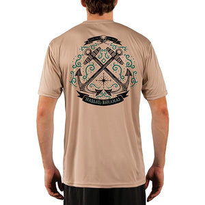 SAND.SALT.SURF.SUN. Sailing Anchor Blue Nassau Men's UPF 50+ UV Sun Protection Performance Short Sleeve T-Shirt