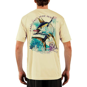 SAND.SALT.SURF.SUN. Tuna Men's UPF 50+ UV Sun Protection Performance Short Sleeve T-Shirt