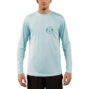 SAND.SALT.SURF.SUN. Coral Octopus Men's UPF 50+ UV Sun Protection Performance Long Sleeve T-Shirt