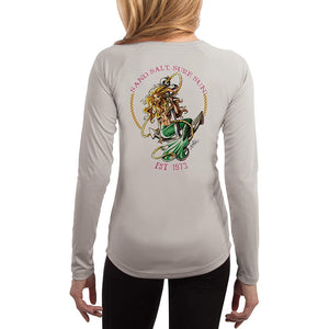 SAND.SALT.SURF.SUN. Mermaid Women's UPF 50+ UV Sun Protection Performance Long Sleeve T-Shirt