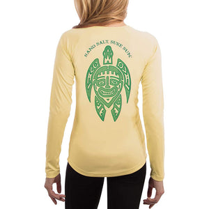 SAND.SALT.SURF.SUN. Turtle Women's UPF 50+ UV Sun Protection Performance Long Sleeve T-Shirt