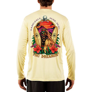 SAND.SALT.SURF.SUN. Tiki Men's UPF 50+ UV Sun Protection Performance Long Sleeve T-Shirt
