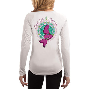 SAND.SALT.SURF.SUN. Mermaid Shells Women's UPF 50+ UV Sun Protection Performance Long Sleeve T-Shirt