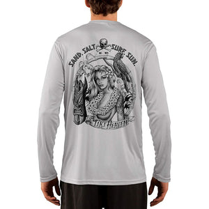 SAND.SALT.SURF.SUN. Tiki Girl Men's UPF 50+ UV Sun Protection Performance Long Sleeve T-Shirt