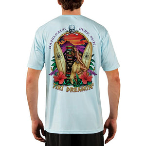 SAND.SALT.SURF.SUN. Tiki Men's UPF 50+ UV Sun Protection Performance Short Sleeve T-Shirt