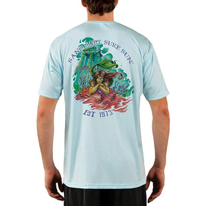 SAND.SALT.SURF.SUN. Atlantis Mermaid Men's UPF 50+ UV Sun Protection Performance Short Sleeve T-Shirt