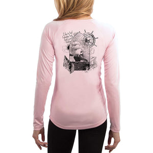 SAND.SALT.SURF.SUN. Forbidden Ship Women's UPF 50+ UV Sun Protection Performance Long Sleeve T-Shirt