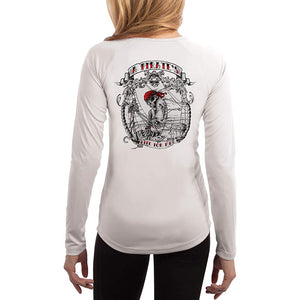 SAND.SALT.SURF.SUN. Pirate Life Women's UPF 50+ UV Sun Protection Performance Long Sleeve T-Shirt