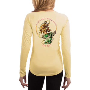 SAND.SALT.SURF.SUN. Mermaid Women's UPF 50+ UV Sun Protection Performance Long Sleeve T-Shirt