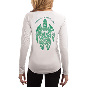 SAND.SALT.SURF.SUN. Turtle Women's UPF 50+ UV Sun Protection Performance Long Sleeve T-Shirt