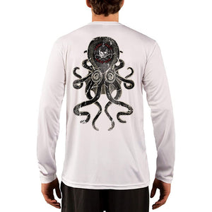 SAND.SALT.SURF.SUN. Vintage Kraken Men's UPF 50+ UV Sun Protection Performance Long Sleeve T-Shirt
