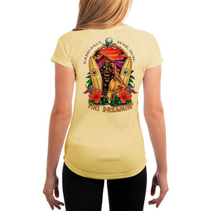 SAND.SALT.SURF.SUN. Tiki Women's UPF 50+ UV Sun Protection Performance Short Sleeve T-Shirt